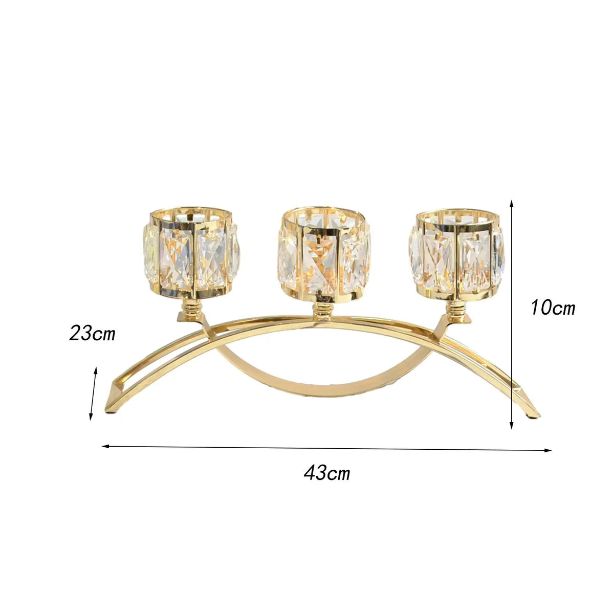 3-Arm Iron Tealight Candelabra – Wedding & Home Décor Stand