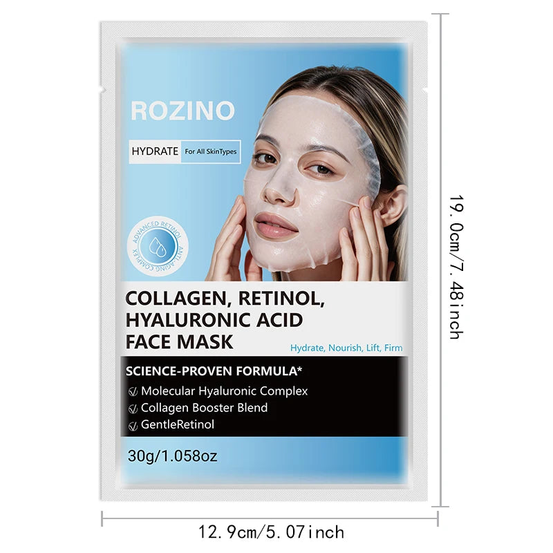 ROZINO 3-in-1 Collagen Retinol Hyaluronic Acid Face Mask