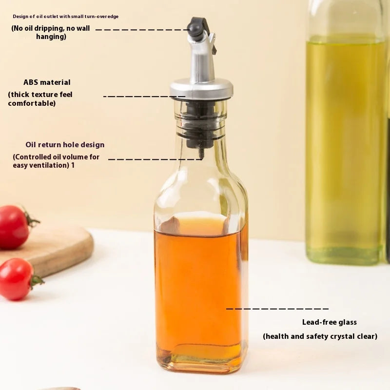 Clear Glass Oil & Seasoning Bottle – 150/250/500ML Leakproof