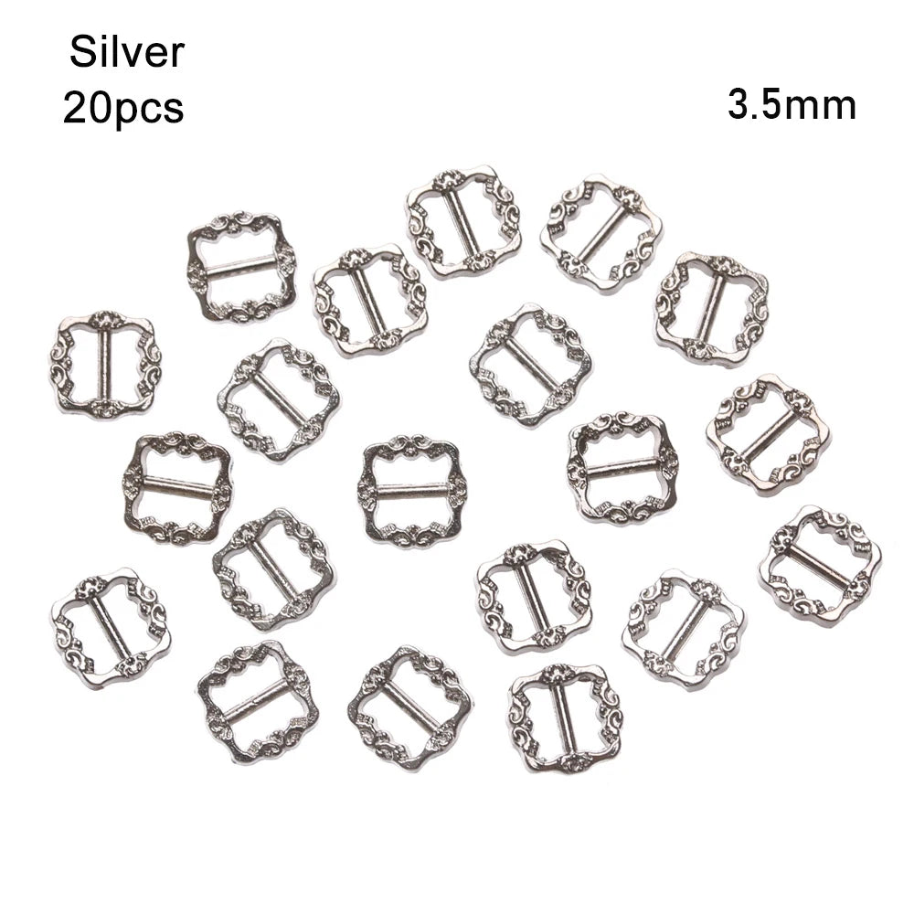 Mini Metal Tri-Glide Doll Buckles 20/40pcs – DIY Bag & Belt
