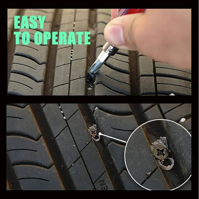 Vacuum Tire Repair Nail Kit 10/30Pcs – Glue-Free Rubber Plugs