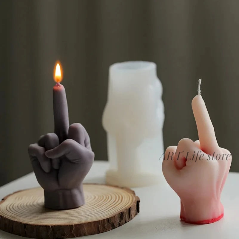3D Finger Silicone Mold – DIY Candle, Soap & Resin Crafts