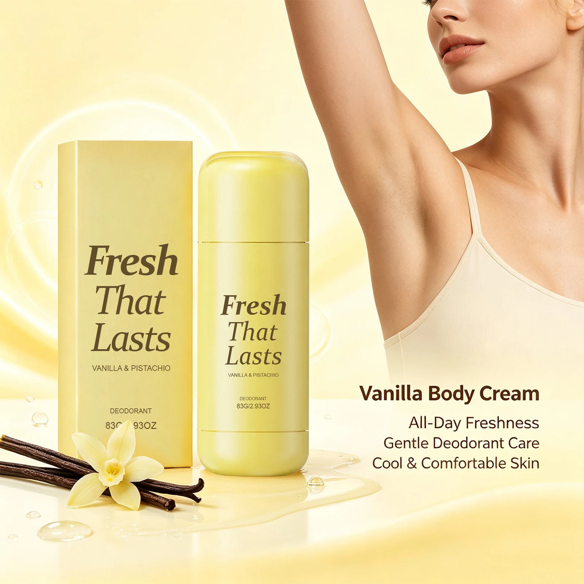 Vanilla Deodorant Stick – All-Day Freshness, Unisex