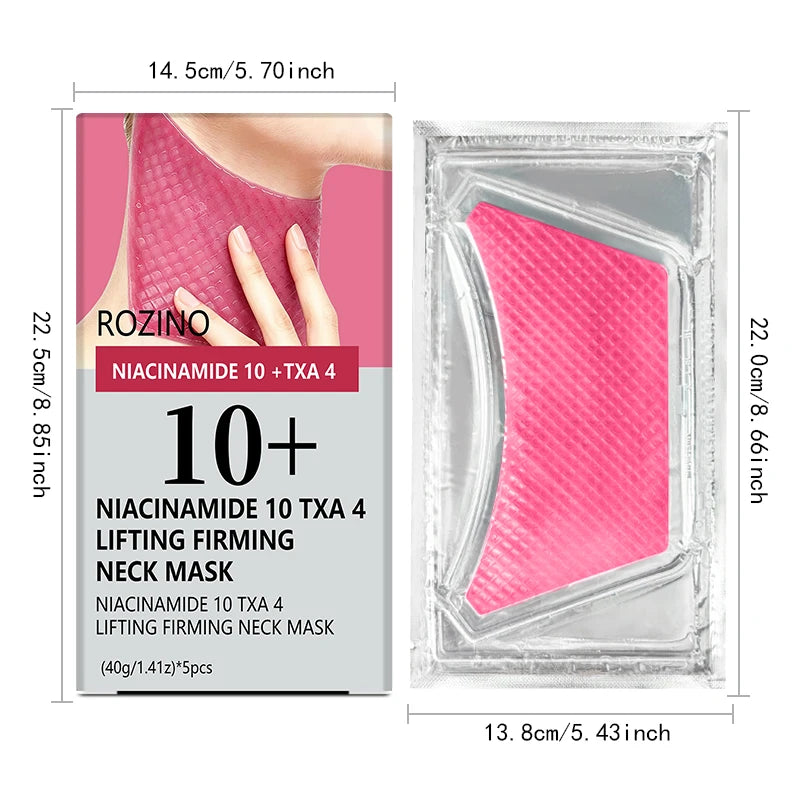 ROZINO Niacinamide Neck Mask – Firming & Brightening Gel Patches