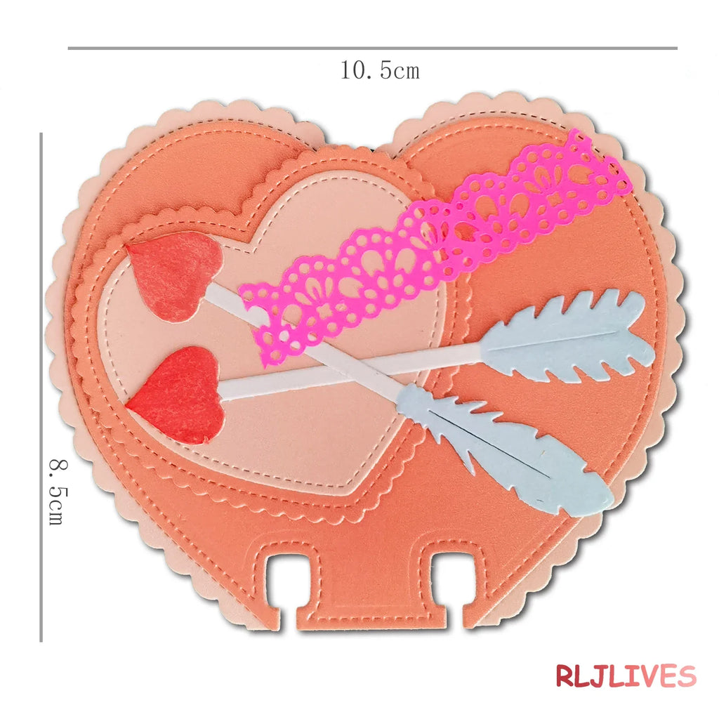 Scalloped Heart Memorydex Metal Cutting Die – DIY Scrapbooking