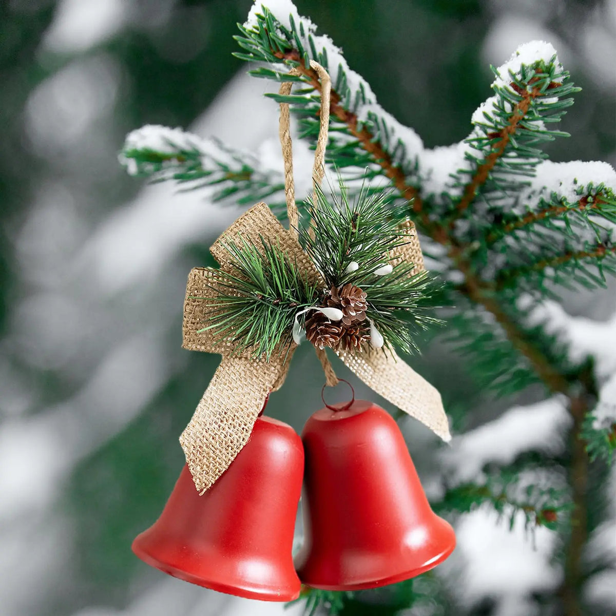 Decorative Iron Christmas Bell Hanging Ornament | Holiday Décor