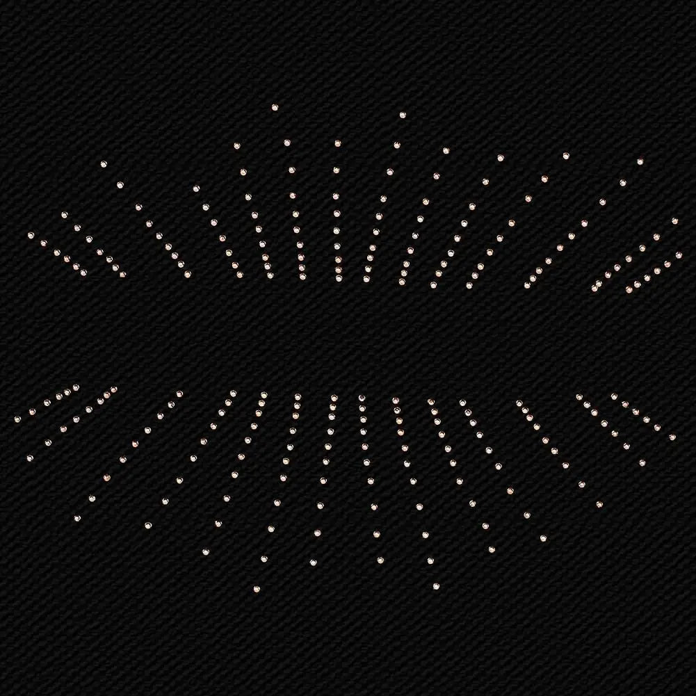 12-Sheet Champagne Hotfix Rhinestone Iron-On Patches | Glitter