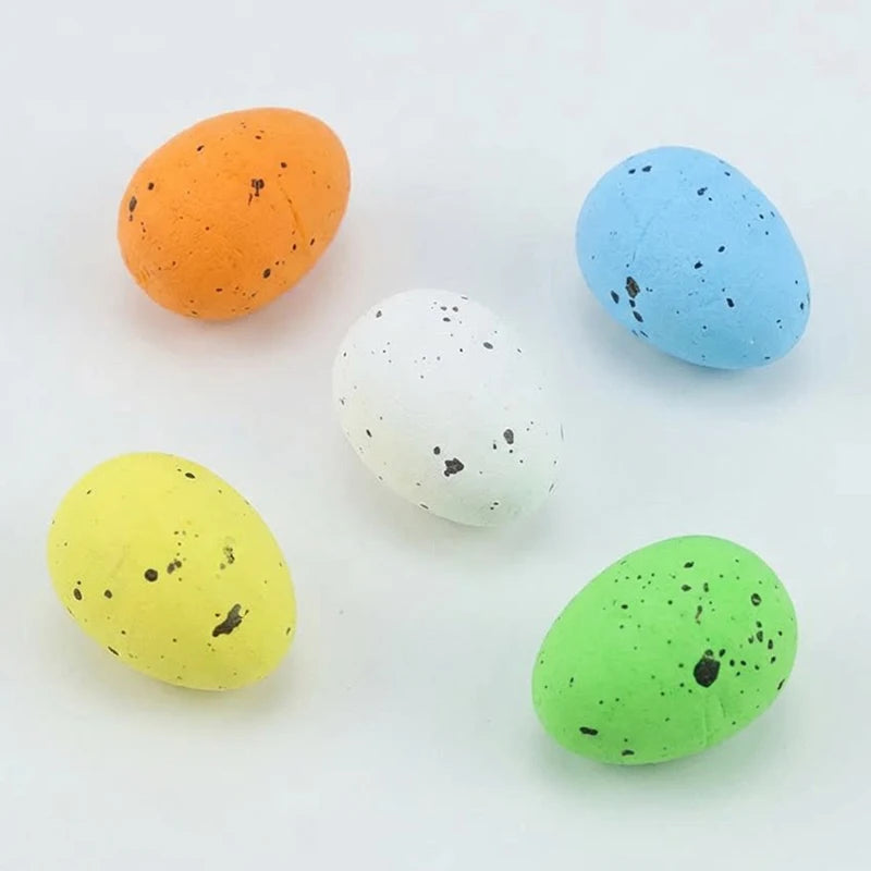 100-Pack Mini Foam Easter Eggs – Multicolor DIY Craft Décor