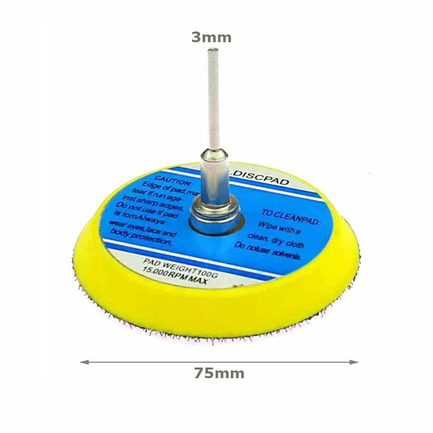 Sanding Back-Up Pad Holder & 3mm Mandrel for Sanding Disc