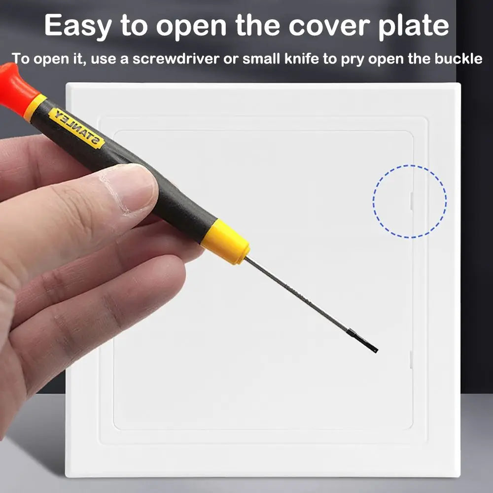 White Self-Adhesive Access Panel Door – ABS Plastic Hatch