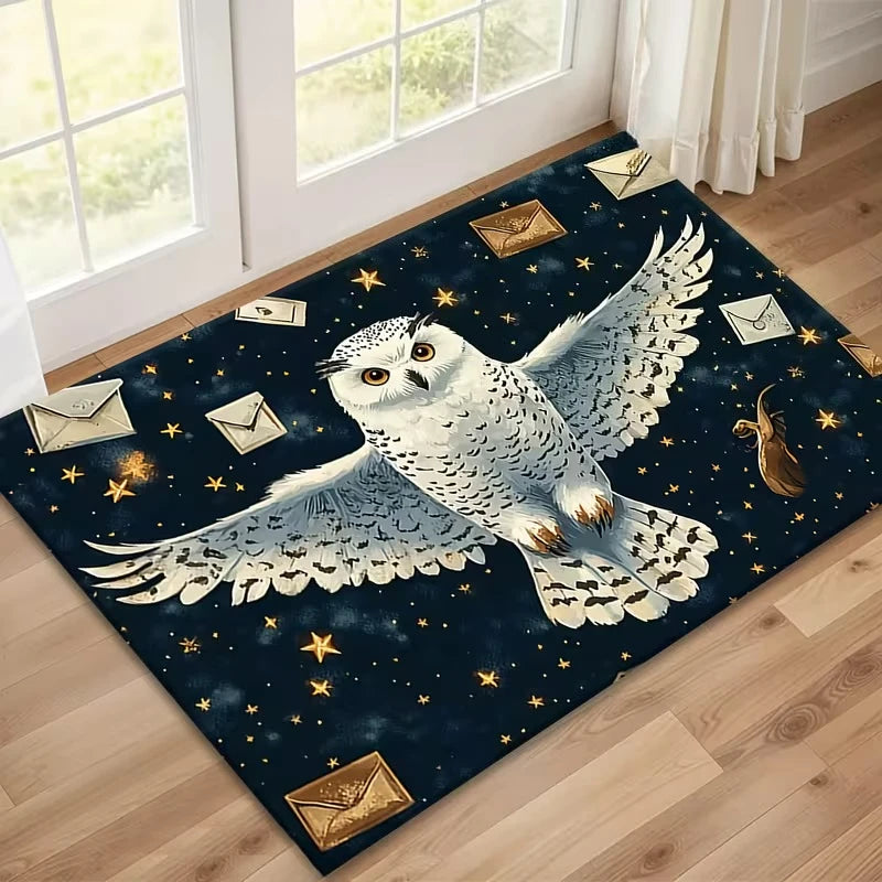 Whimsical Owl Starry Sky Anti-Slip Door Mat | Kitchen & Home