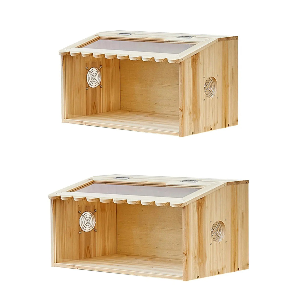 Wooden Brooder Box – Acrylic Panoramic View for Chicks & Pets