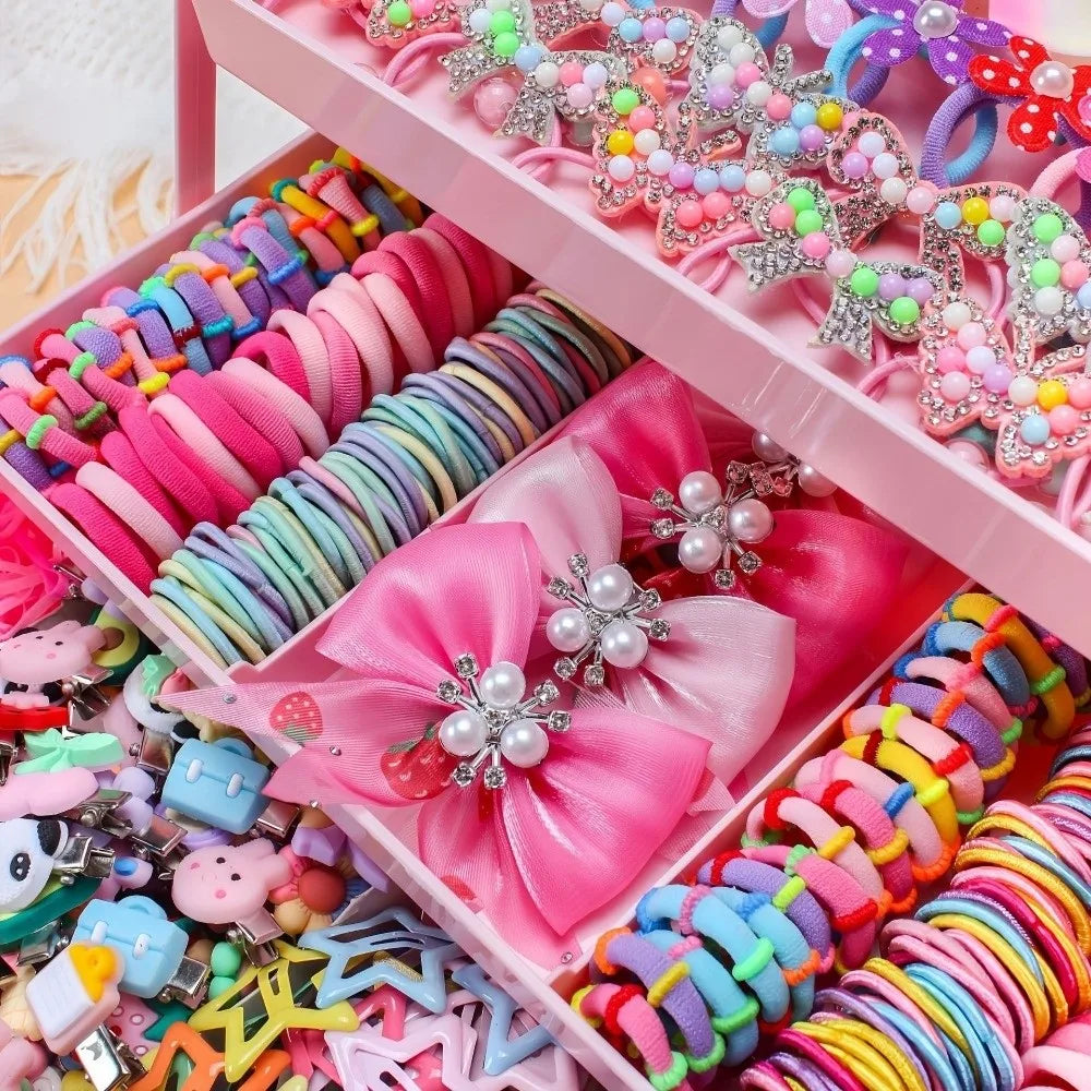 546-Piece Colorful Girls Hair Accessories Set | Kids Gift
