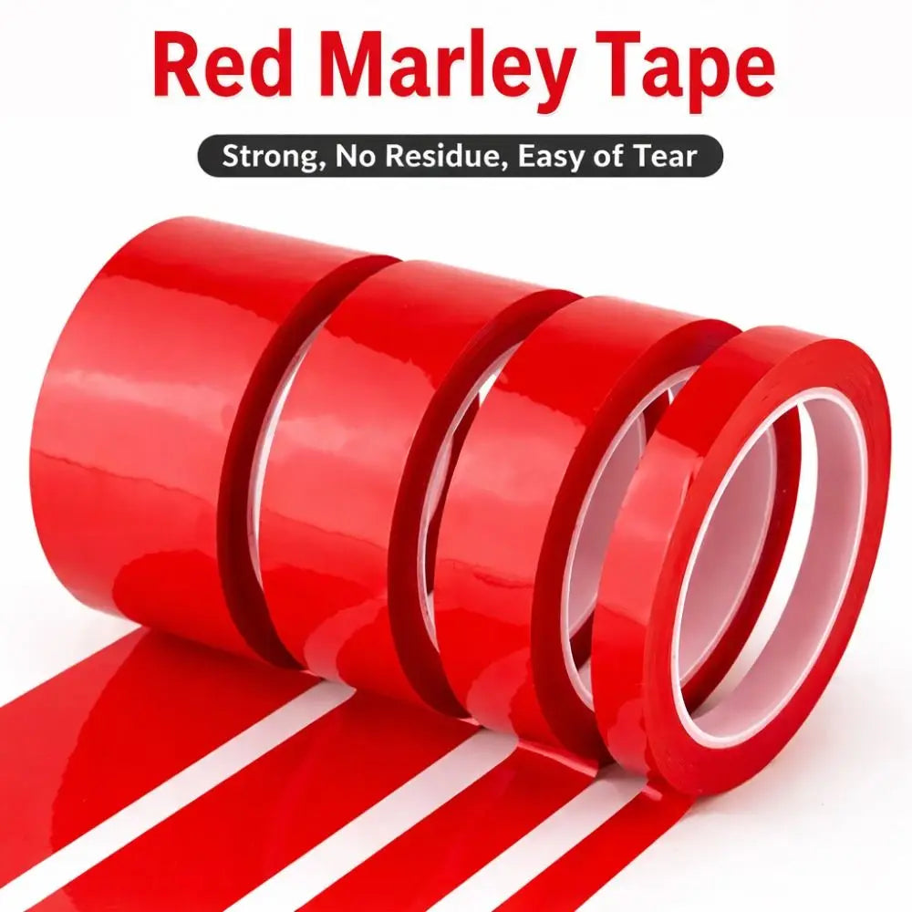 Red Marking Tape 66M | Heat-Resistant Color-Coded PET Tape