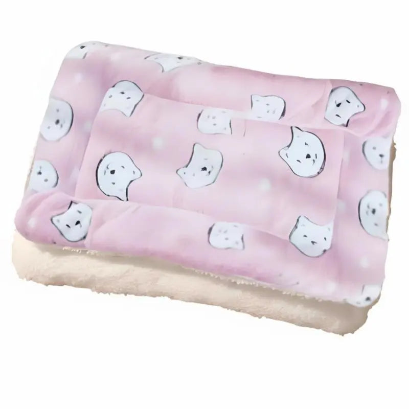 Warm Fleece Rabbit Bed Mat – Waterproof Double-Sided Pet Pad