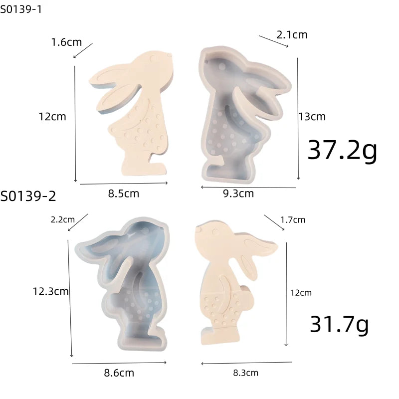 Easter Bunny Silicone Mould – Candle, Gypsum & Resin DIY