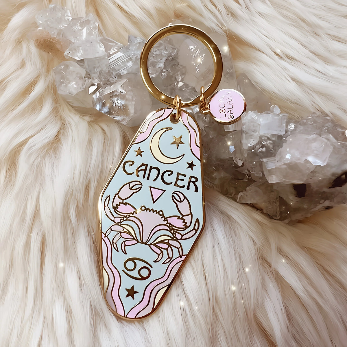 Zodiac Constellation Enamel Metal Keychain | Horoscope Gift