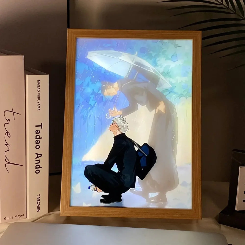 Satoru Gojo LED Light Frame – Jujutsu Kaisen Anime Decor