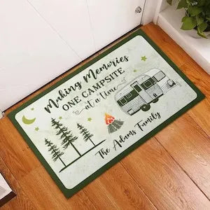 Personalized Camping Door Mat – Custom Anti-Slip Polyester Rug
