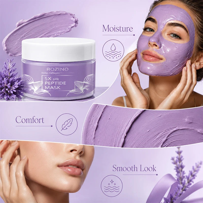 ROZINO Peptide Purple Mud Mask – Moisturizing & Cleansing 100g