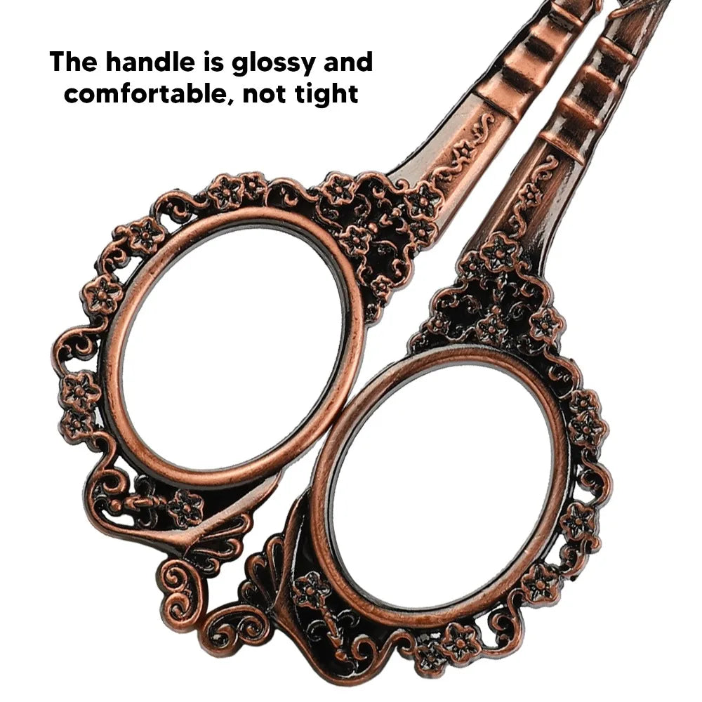 Vintage Embroidery Scissors Set – Stainless Steel & Wood Case