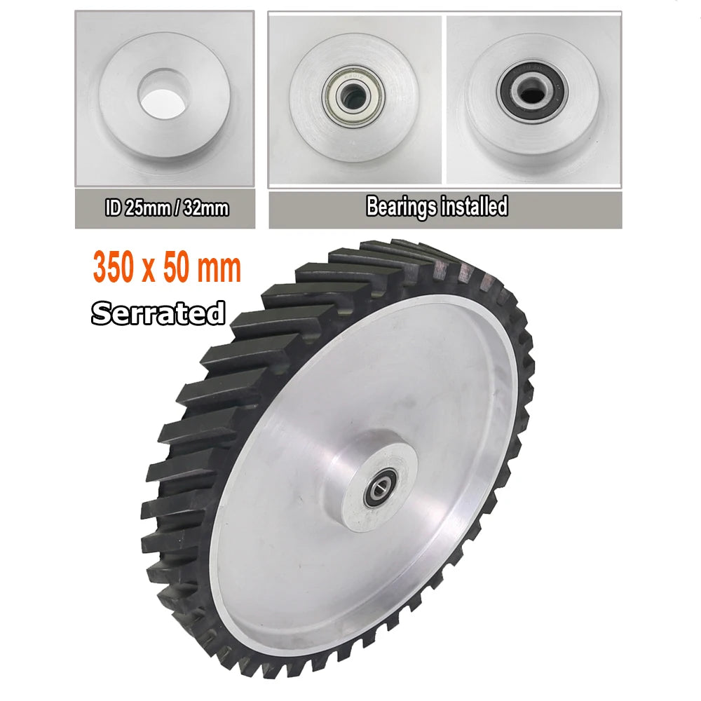 350×50mm Rubber Contact Wheel for Belt Grinder | RAMS BRALIN