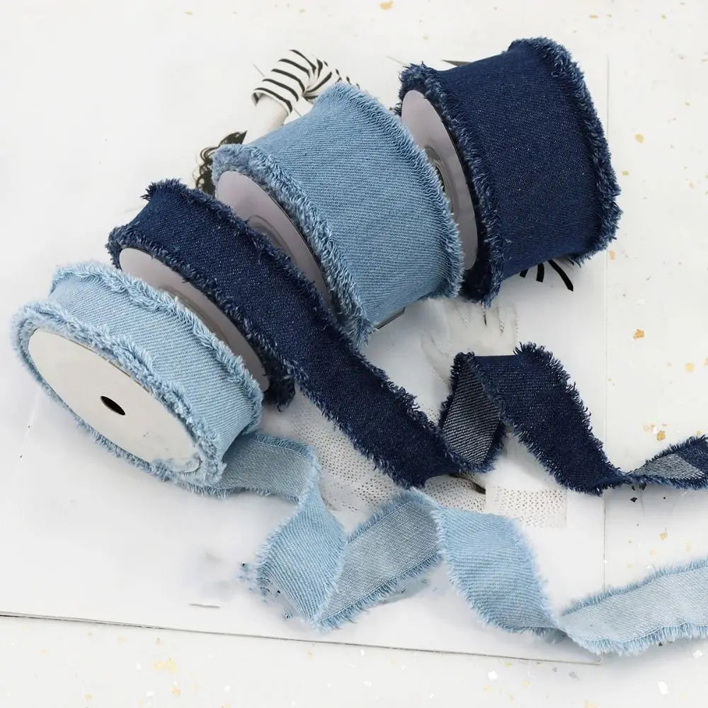1.5 Yards Blue Denim Ribbon – DIY Hair Bows & Bridal Crafts