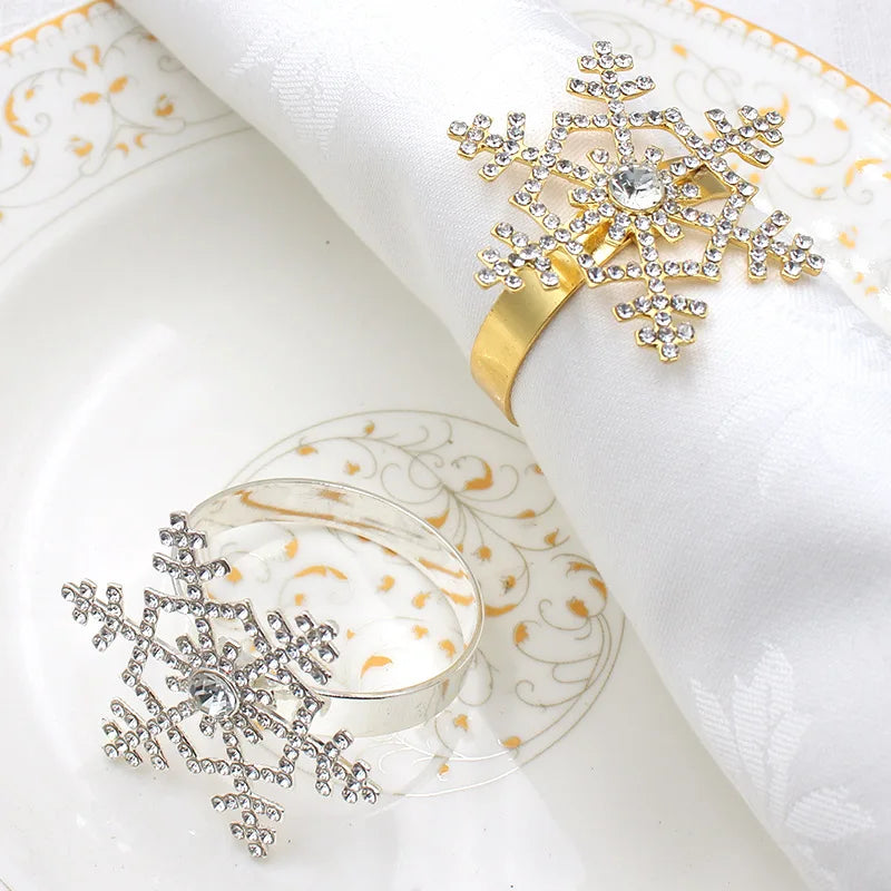 Christmas Snowflake Napkin Rings – Wedding & Party Table Decor