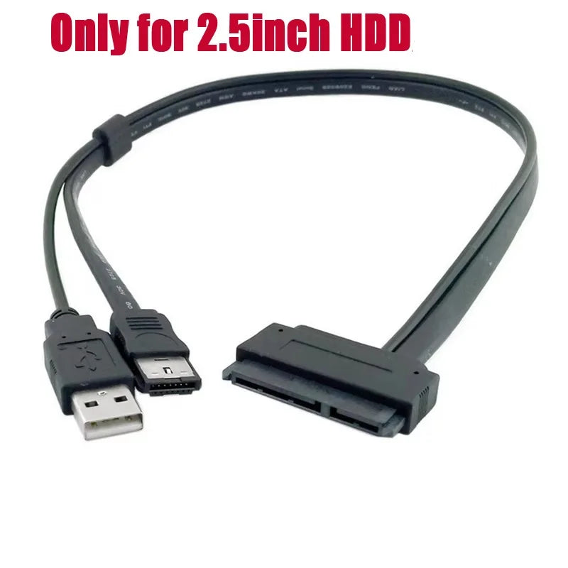 SATA 22-Pin to eSATA USB Power Cable Adapter for 2.5" HDD