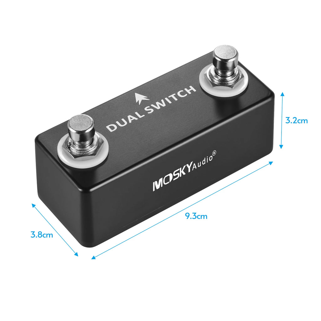 MOSKY Dual Footswitch Guitar Effect Pedal | Full Metal Shell