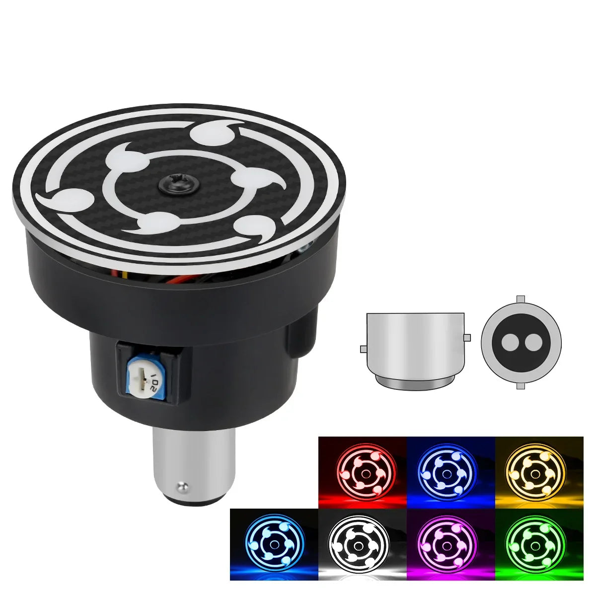 Universal Motorcycle Angel Eye LED Tail Brake Light 12V