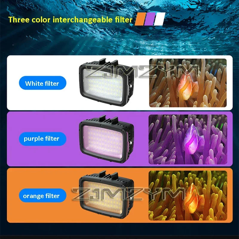 1800LM 60-LED Waterproof Underwater Camera Fill Light 40m