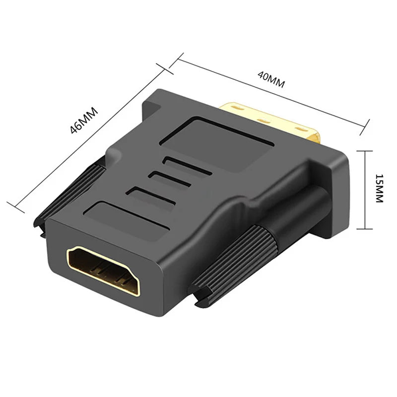 DVI to HDMI Adapter – DVI 24+1 Male to HDMI Female Converter