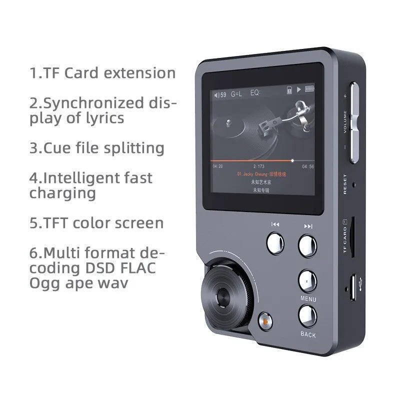 ZJMZYM HiFi Lossless MP3 Player | 64GB/128GB, Up to 256GB