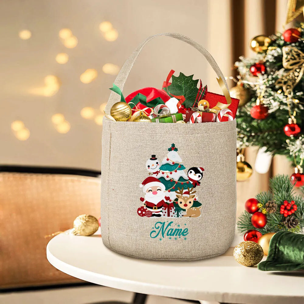 Personalised Christmas Santa Sack | Custom Name Kids Gift Bag