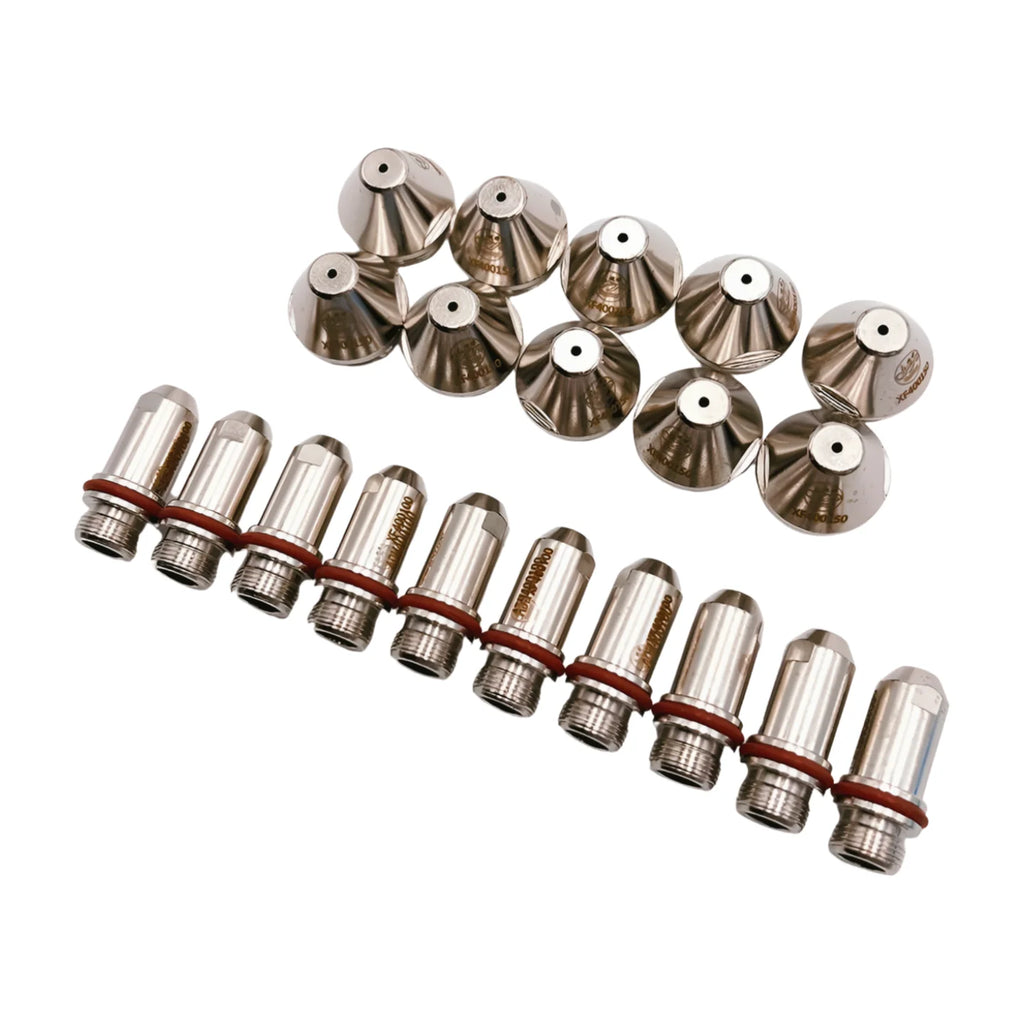 20-Pc Plasma Cutter Consumables – Electrodes & Nozzles FY400
