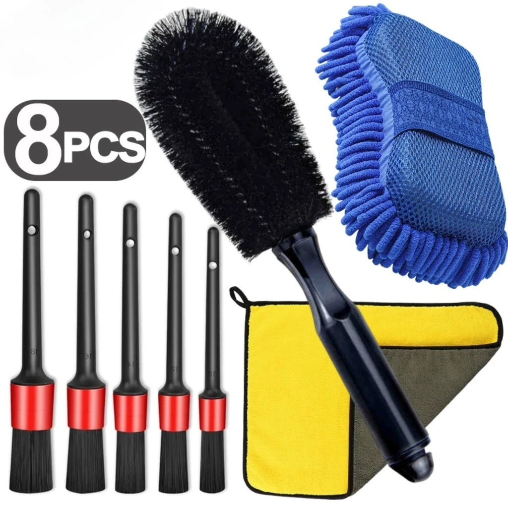Car Washing Kit – Detailing Brush, Sponge, Towel & Wheel Brush