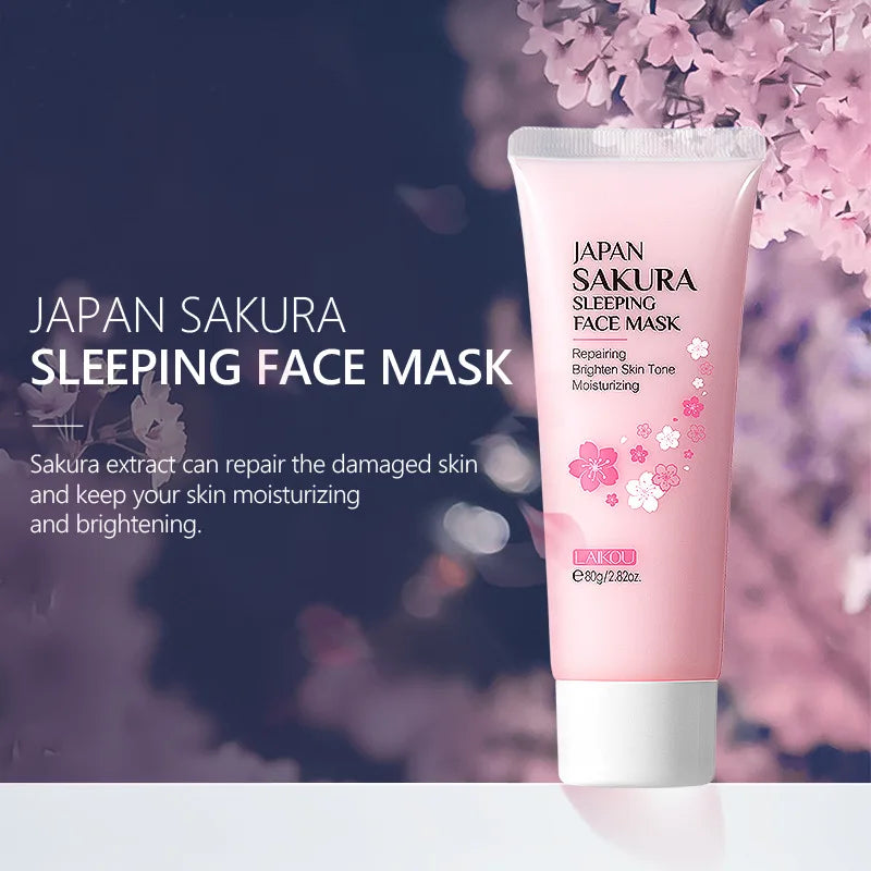 LAIKOU Sakura Overnight Sleeping Face Mask – Hydrating 80g
