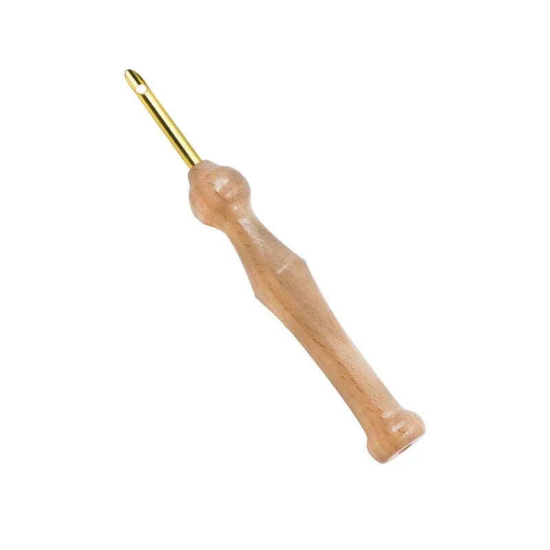 Wooden Handle Punch Needle Threader – Embroidery & Felting Tool