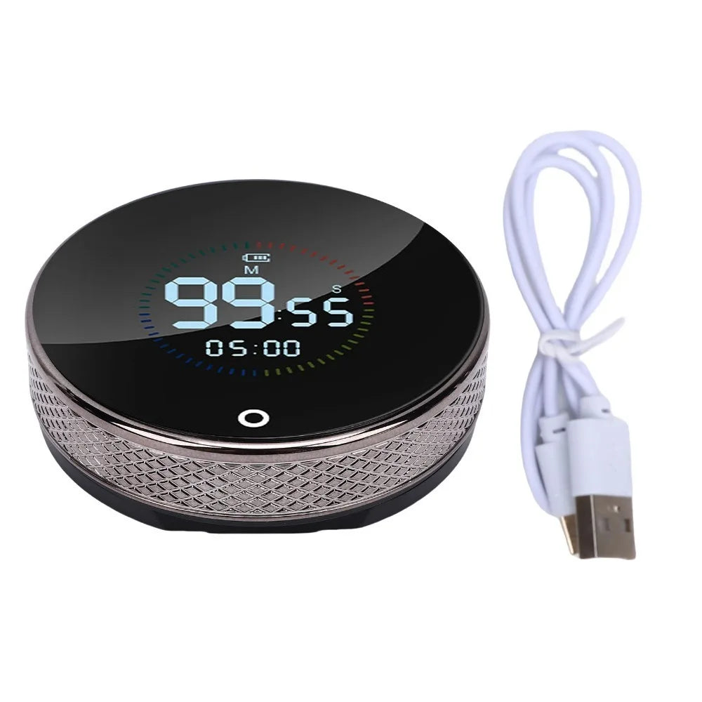 USB Rechargeable Magnetic Countdown Countup Kitchen Timer