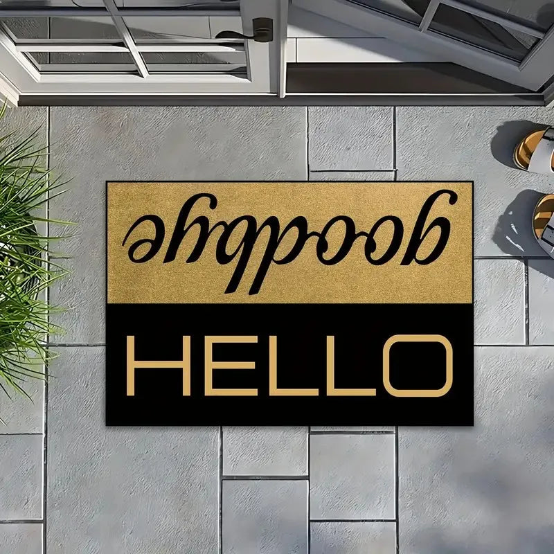 Hello Welcome Doormat – Non-Slip Entry Rug | Modern Decor