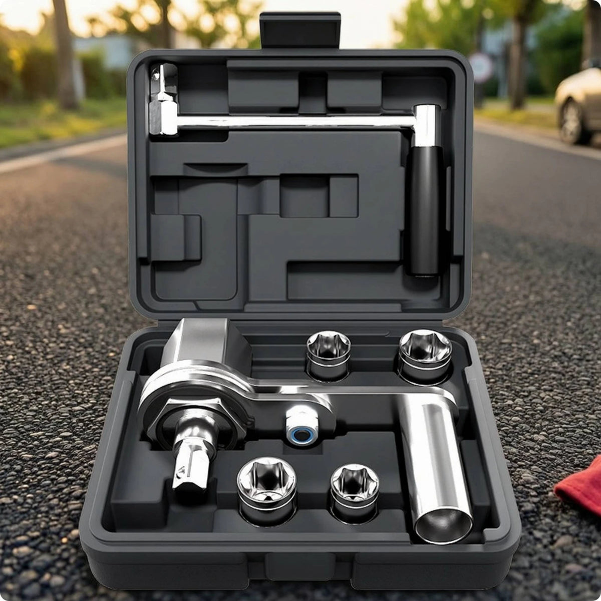 Lug Nut Wrench & Socket Set – Compact Labor-Saving Tire Tool