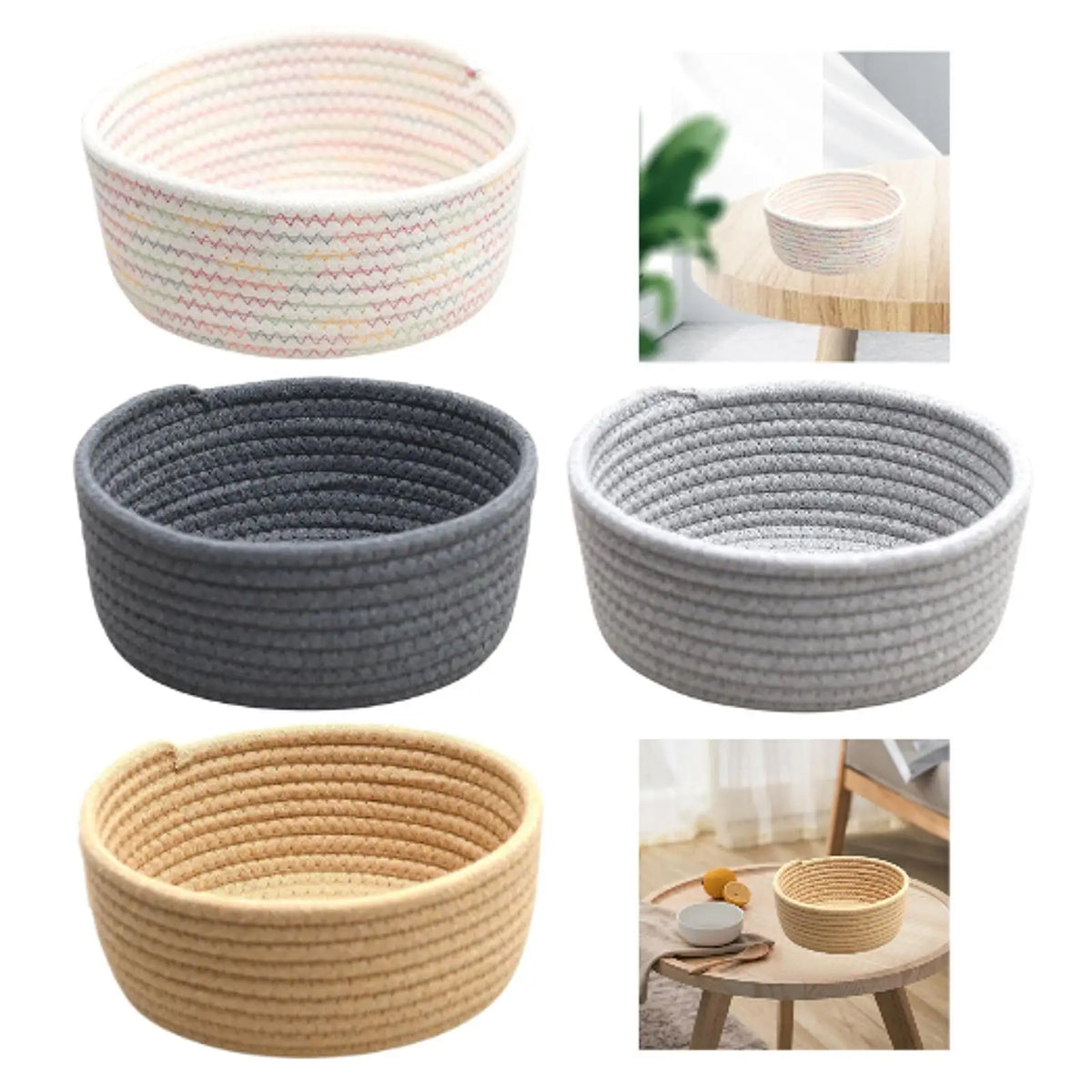 Decorative Cloth Storage Basket – Nordic Desktop Organizer