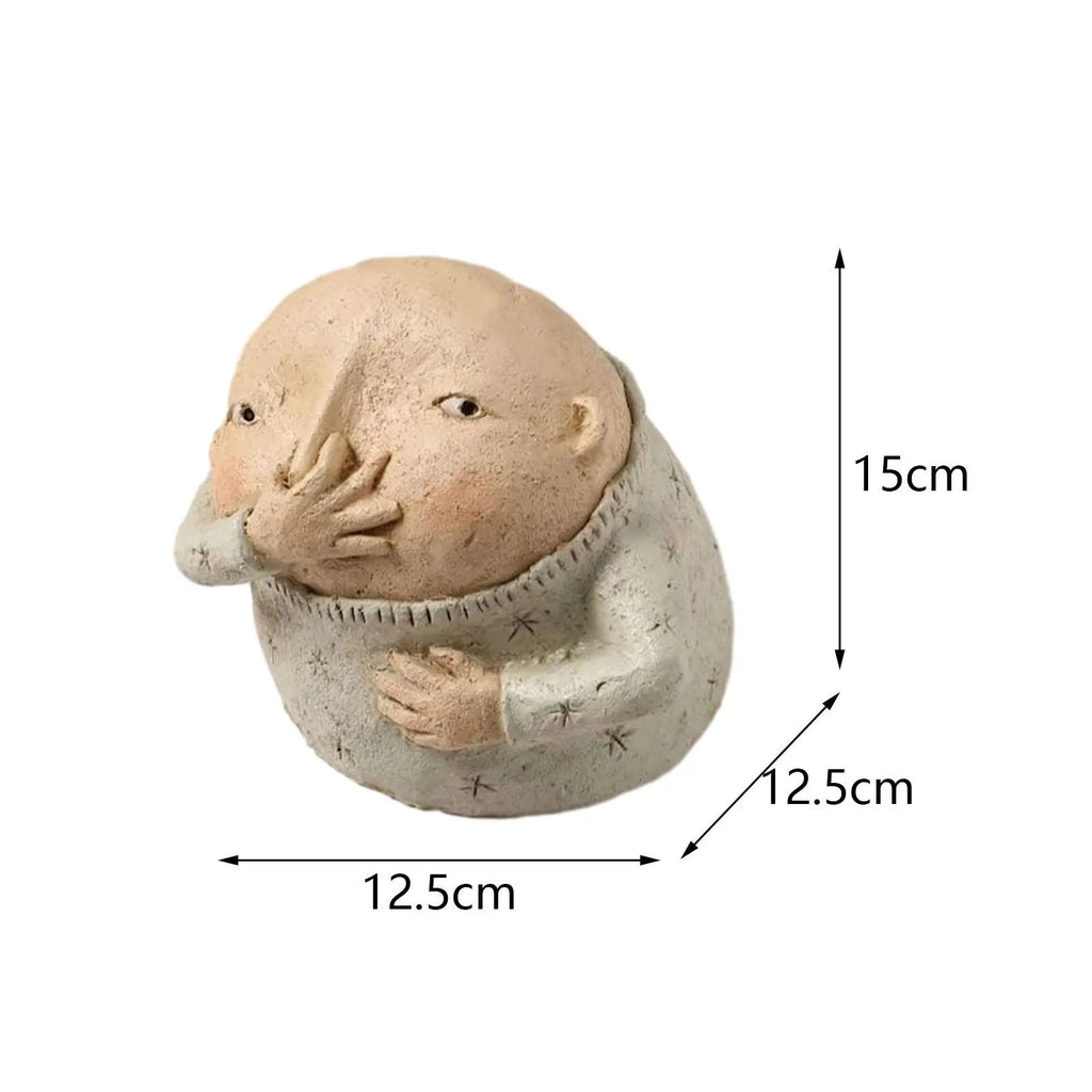 Funny Holding Nose Bathroom Statue | Humorous Resin Figurine