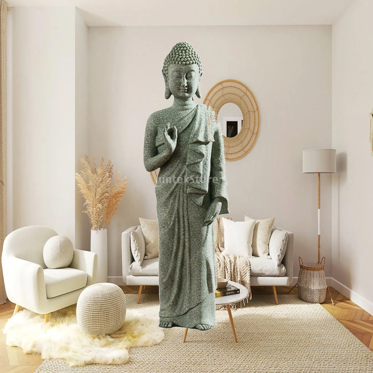 Standing Resin Buddha Statue – Home, Office & Yoga Décor