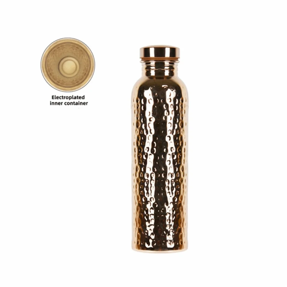 800ml Copper Insulated Water Bottle – Leakproof, One-Click Lid