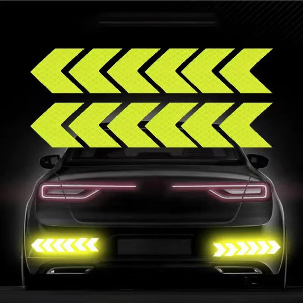 Reflective Safety Tape Stickers – Car & Motorcycle 10-Pc Set