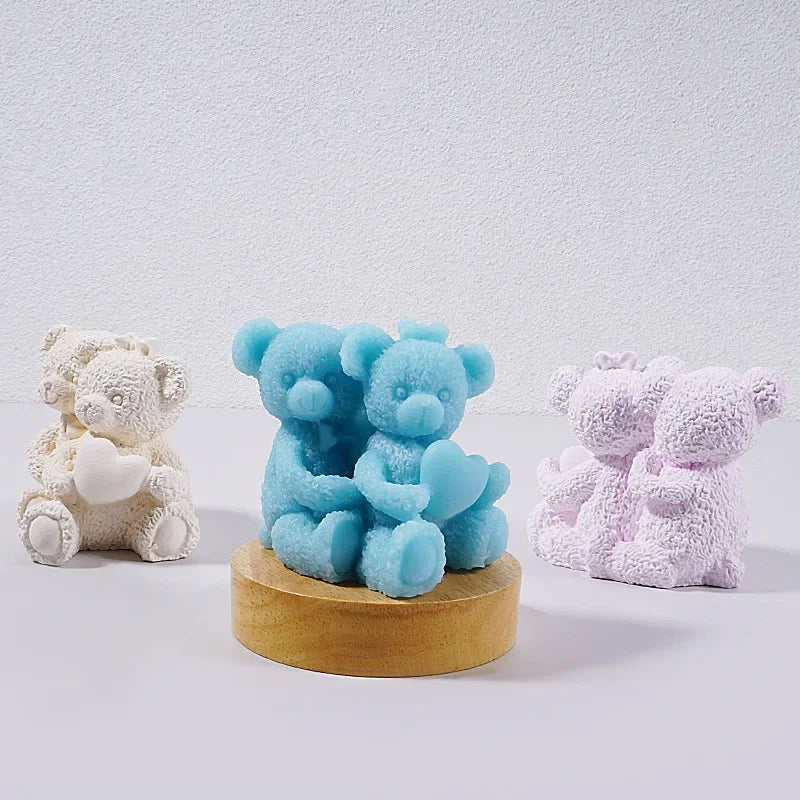 3D Bear Hug Silicone Mold – Candle, Soap & Chocolate DIY