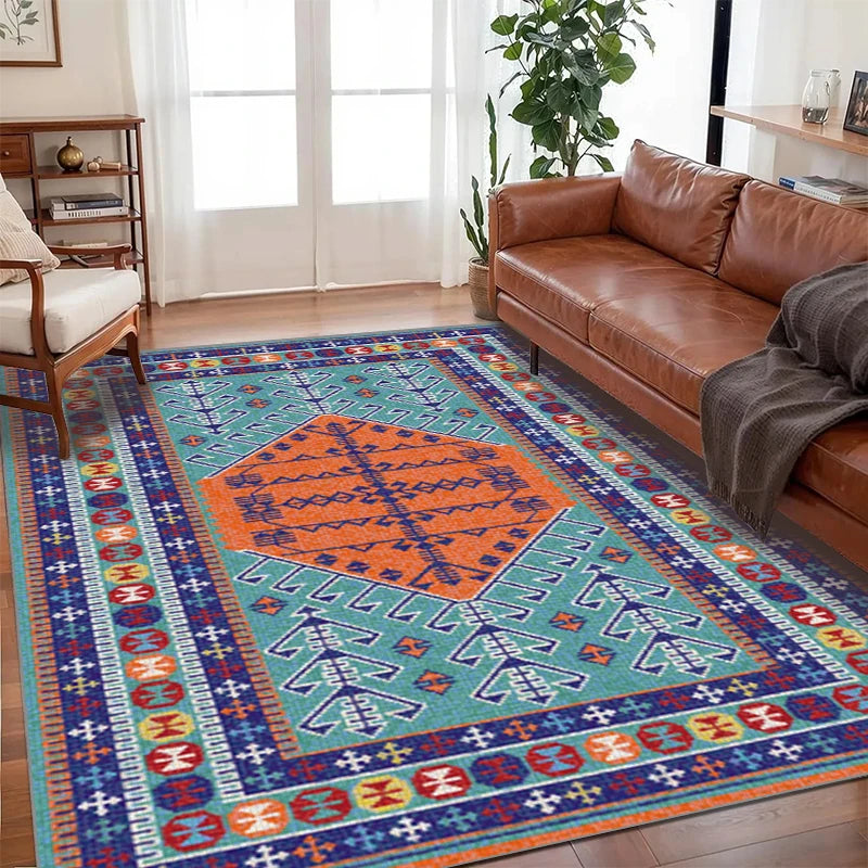 VIKAMA Crystal Pile Washable Area Rug – Non-Slip Modern Mat