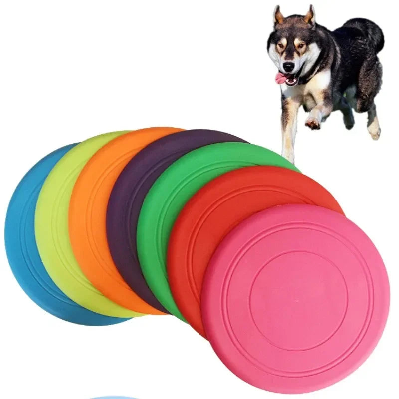 Silicone Flying Disc Dog & Cat Toy – Chew-Resistant Frisbee